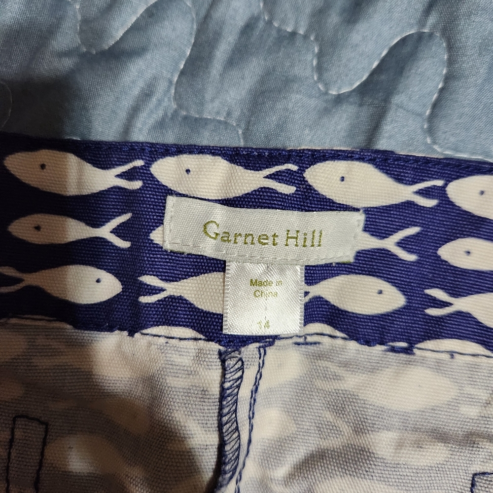 Garnet Hill Blue and White Mini Skirt - Picture 6 of 11